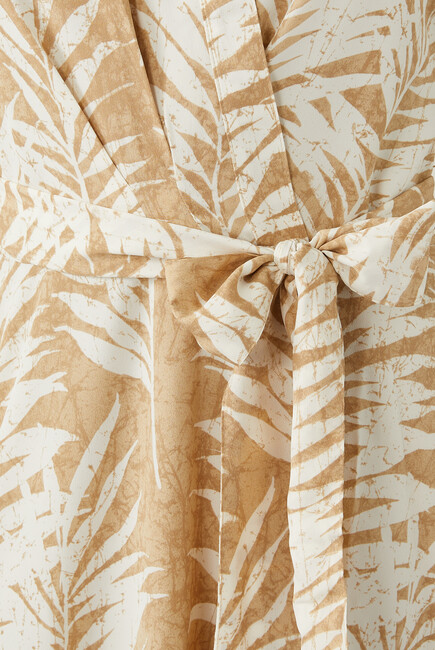 Palm Print Flowy Dress